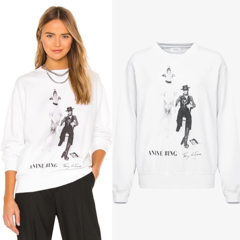 Anine Bing x Terry O’Neill NWT Sweatshirt Size Small 😎